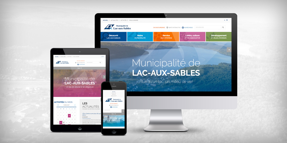 Nouveau site Web de la municipalité de Lac-aux-Sables