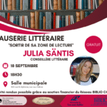 Causerie littéraire - Sortir de sa zone de lecture avec Julia Säntis